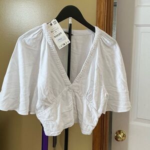 Zara White Crop Top